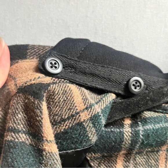 Twik Par Simons plaid hooded snap button shacket Sz XS - Picture 5 of 11